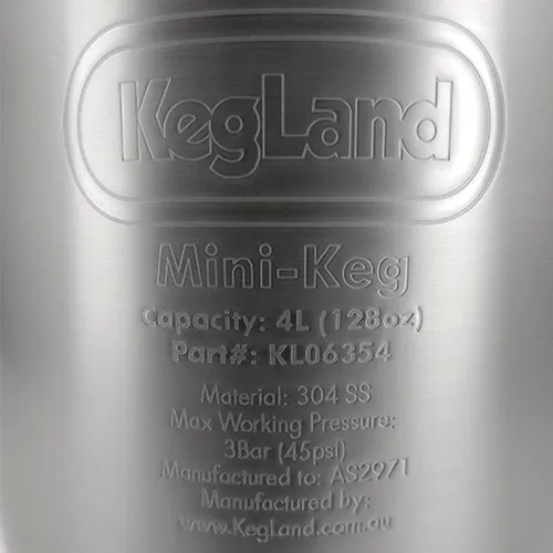 Mini Keg - 4L (approx 128oz) (135mm x 280mm)